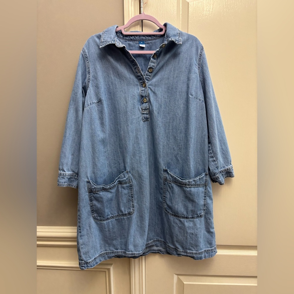 Denim Old Navy popover dress